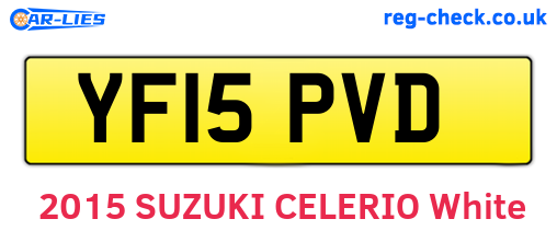 YF15PVD are the vehicle registration plates.