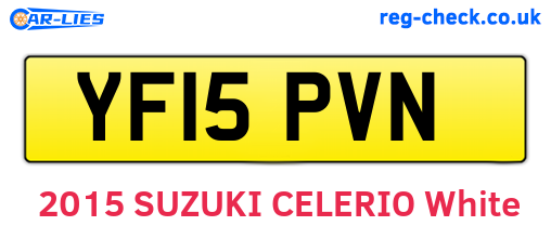 YF15PVN are the vehicle registration plates.