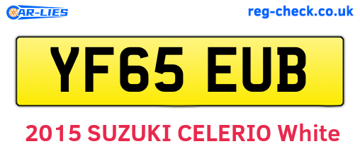 YF65EUB are the vehicle registration plates.