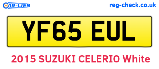 YF65EUL are the vehicle registration plates.