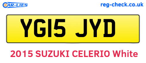 YG15JYD are the vehicle registration plates.