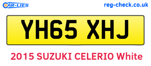 YH65XHJ are the vehicle registration plates.