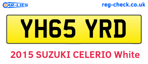 YH65YRD are the vehicle registration plates.