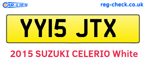 YY15JTX are the vehicle registration plates.