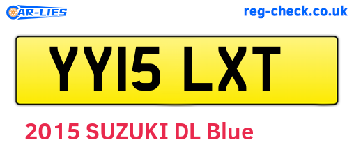YY15LXT are the vehicle registration plates.