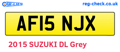 AF15NJX are the vehicle registration plates.