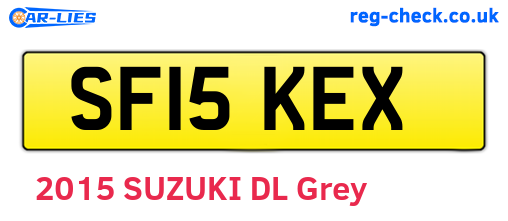 SF15KEX are the vehicle registration plates.