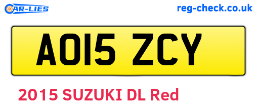 AO15ZCY are the vehicle registration plates.