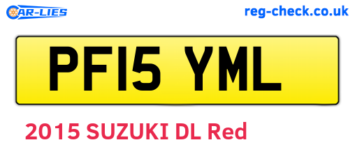 PF15YML are the vehicle registration plates.