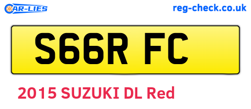 S66RFC are the vehicle registration plates.