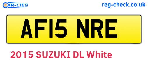 AF15NRE are the vehicle registration plates.