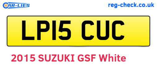 LP15CUC are the vehicle registration plates.