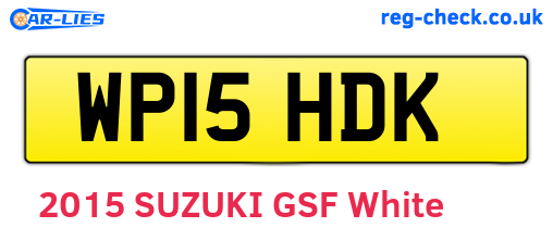 WP15HDK are the vehicle registration plates.
