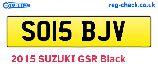 SO15BJV are the vehicle registration plates.