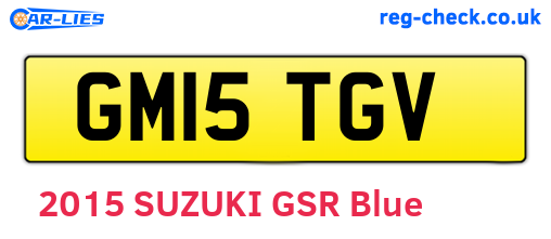 GM15TGV are the vehicle registration plates.
