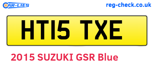 HT15TXE are the vehicle registration plates.