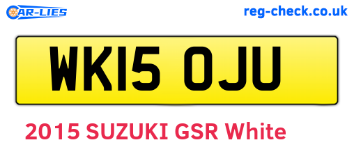 WK15OJU are the vehicle registration plates.