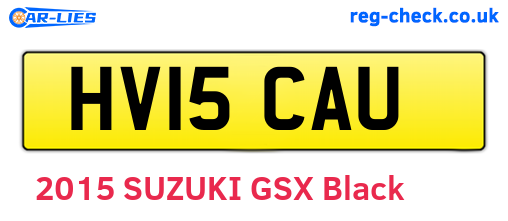 HV15CAU are the vehicle registration plates.
