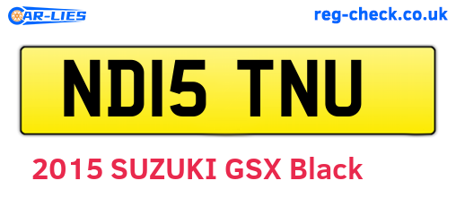 ND15TNU are the vehicle registration plates.