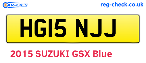 HG15NJJ are the vehicle registration plates.