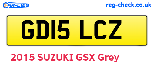 GD15LCZ are the vehicle registration plates.