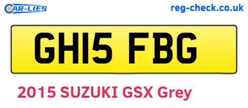 GH15FBG are the vehicle registration plates.