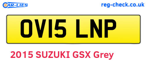 OV15LNP are the vehicle registration plates.
