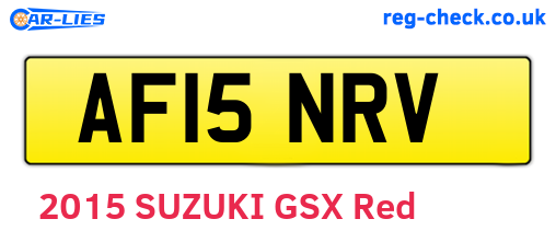 AF15NRV are the vehicle registration plates.