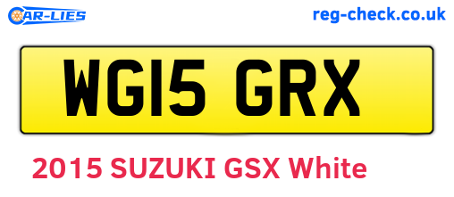 WG15GRX are the vehicle registration plates.