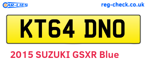 KT64DNO are the vehicle registration plates.
