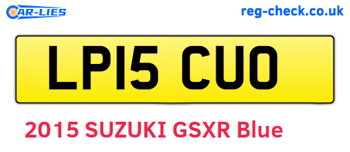 LP15CUO are the vehicle registration plates.