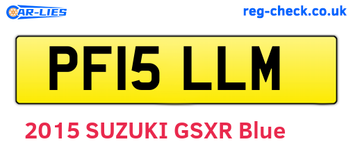 PF15LLM are the vehicle registration plates.