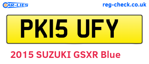 PK15UFY are the vehicle registration plates.