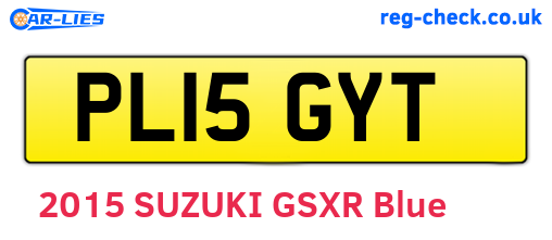 PL15GYT are the vehicle registration plates.