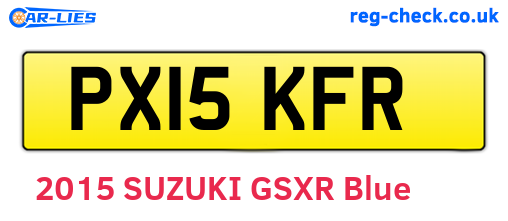 PX15KFR are the vehicle registration plates.
