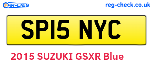 SP15NYC are the vehicle registration plates.