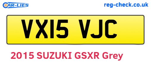 VX15VJC are the vehicle registration plates.