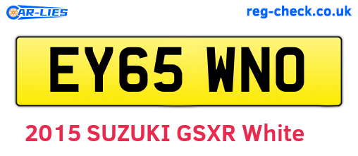 EY65WNO are the vehicle registration plates.