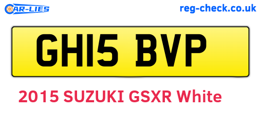 GH15BVP are the vehicle registration plates.