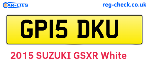 GP15DKU are the vehicle registration plates.