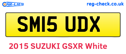 SM15UDX are the vehicle registration plates.