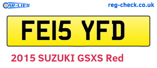 FE15YFD are the vehicle registration plates.