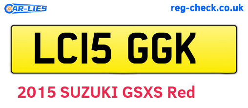 LC15GGK are the vehicle registration plates.