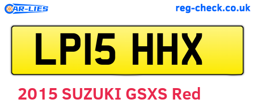 LP15HHX are the vehicle registration plates.
