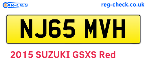 NJ65MVH are the vehicle registration plates.