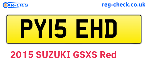 PY15EHD are the vehicle registration plates.