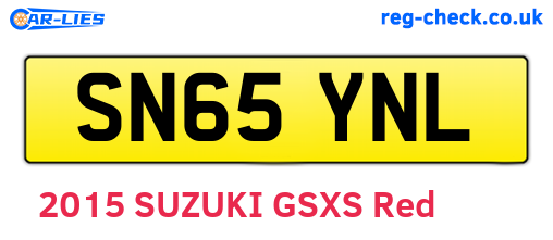SN65YNL are the vehicle registration plates.