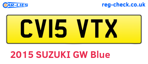 CV15VTX are the vehicle registration plates.