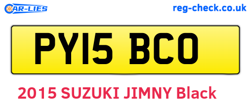 PY15BCO are the vehicle registration plates.