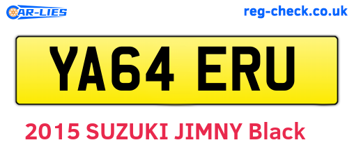 YA64ERU are the vehicle registration plates.
